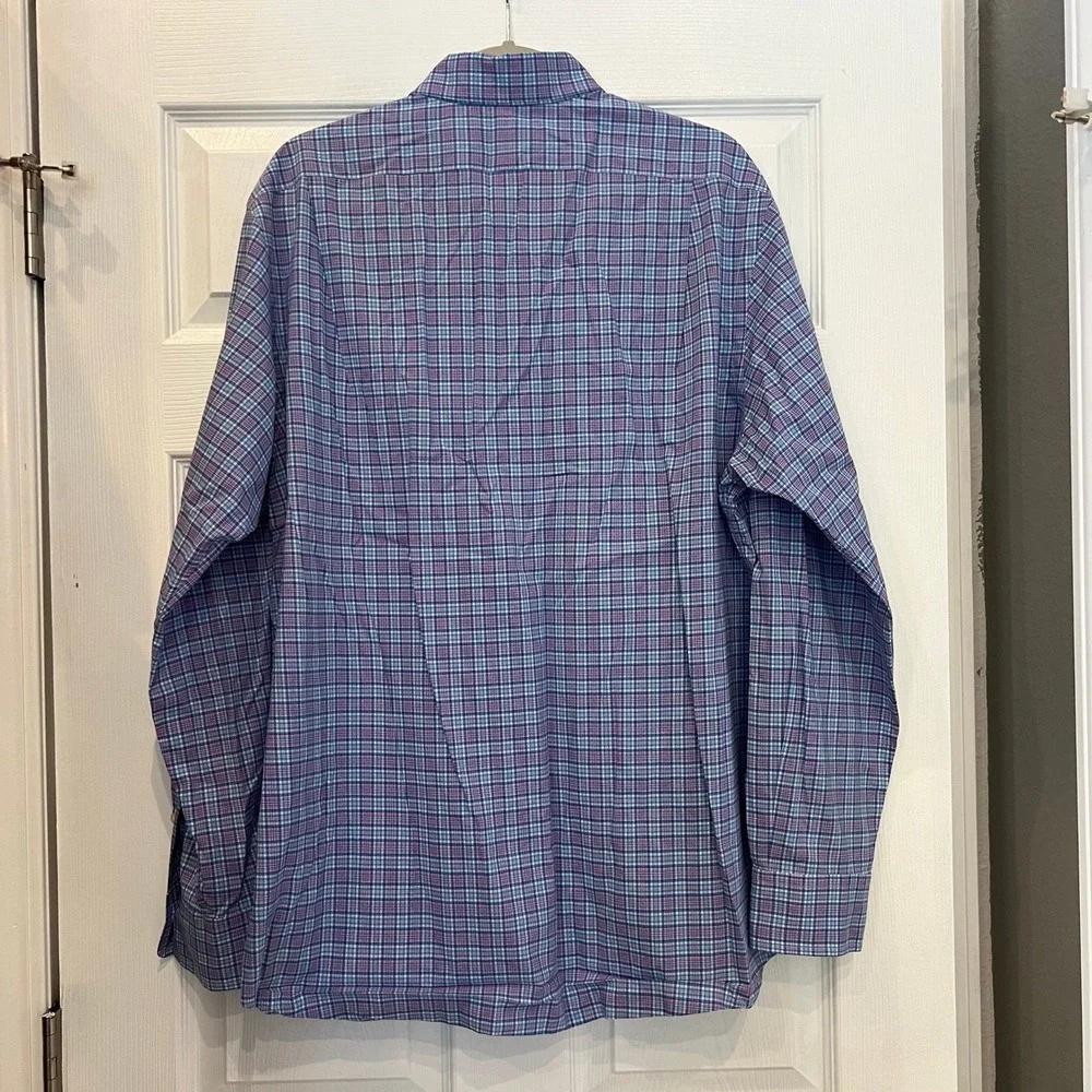 Polo Ralph Lauren Button Down Cotton Stretch Plaid Preppy XL Classic Fit